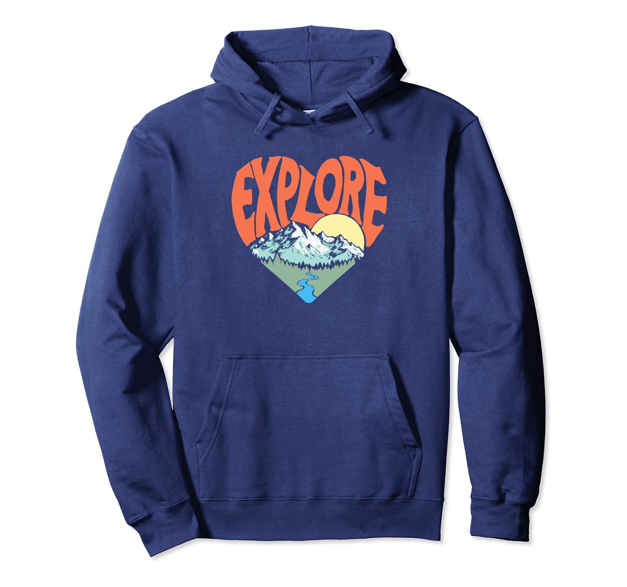 Explore Outdoor Nature Lover Heart Hoodie - Fun Novelty Design Unisex - T-Shirt, Sweatshirt, Hoodie
