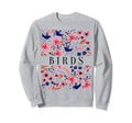 Floral Birds And Plants Pattern Sweatshirt - Unique Graphic Men Women - T-Shirt, Sweatshirt, Hoodie