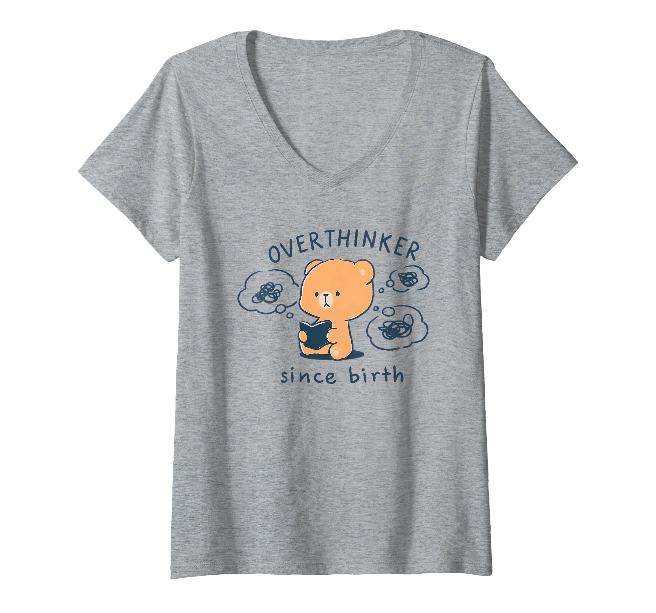 Womens Mocha Bear Overthinker T-Shirt - Casual Everyday Wear Men Women - T-Shirt, Sweatshirt, Hoodie
