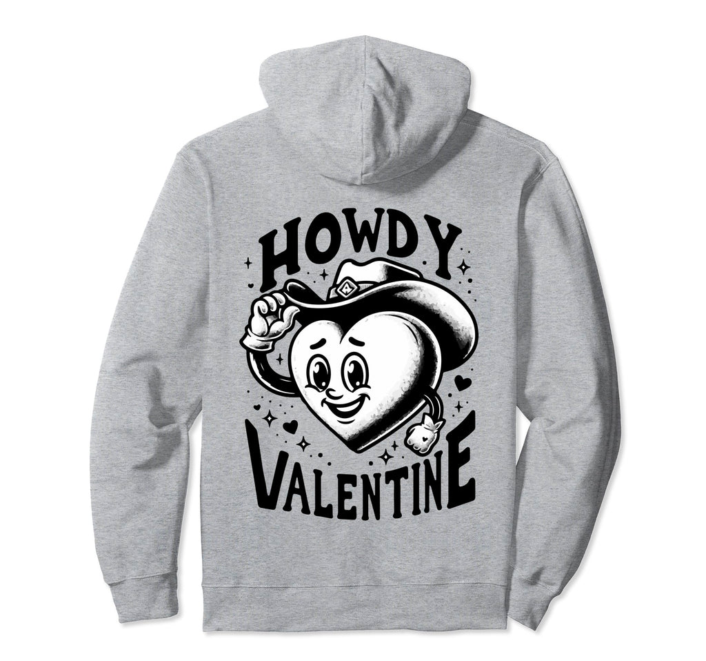Howdy Valentine Cowgirl Western Hoodie - Aesthetic Graphic Unisex - T-Shirt, Sweatshirt, Hoodie