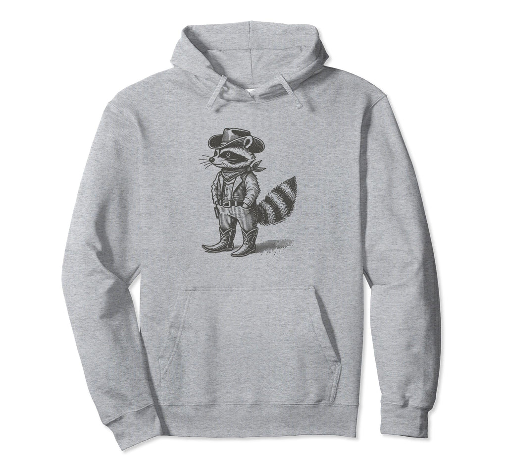 Cowboy Racoon Funny Western 90S Hoodie - Minimalist Print Men Women - T-Shirt, Sweatshirt, Hoodie