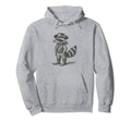 Cowboy Racoon Funny Western 90S Hoodie - Minimalist Print Men Women - T-Shirt, Sweatshirt, Hoodie