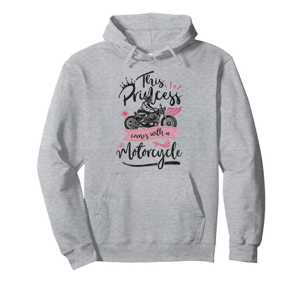 Motorcycle Biker Female This Princess Comes Hoodie - Graphic Print Unisex - T-Shirt, Sweatshirt, Hoodie