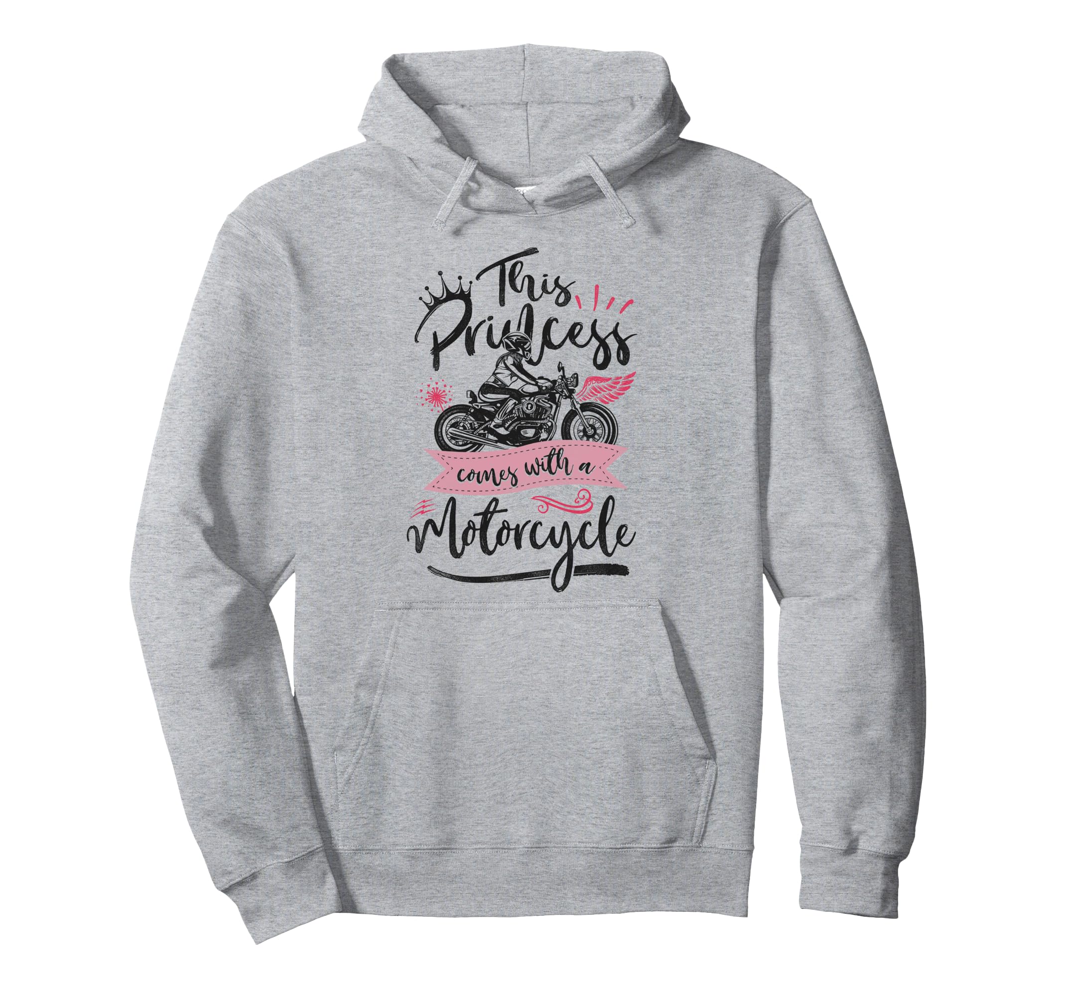 Motorcycle Biker Female This Princess Comes Hoodie - Graphic Print Unisex - T-Shirt, Sweatshirt, Hoodie