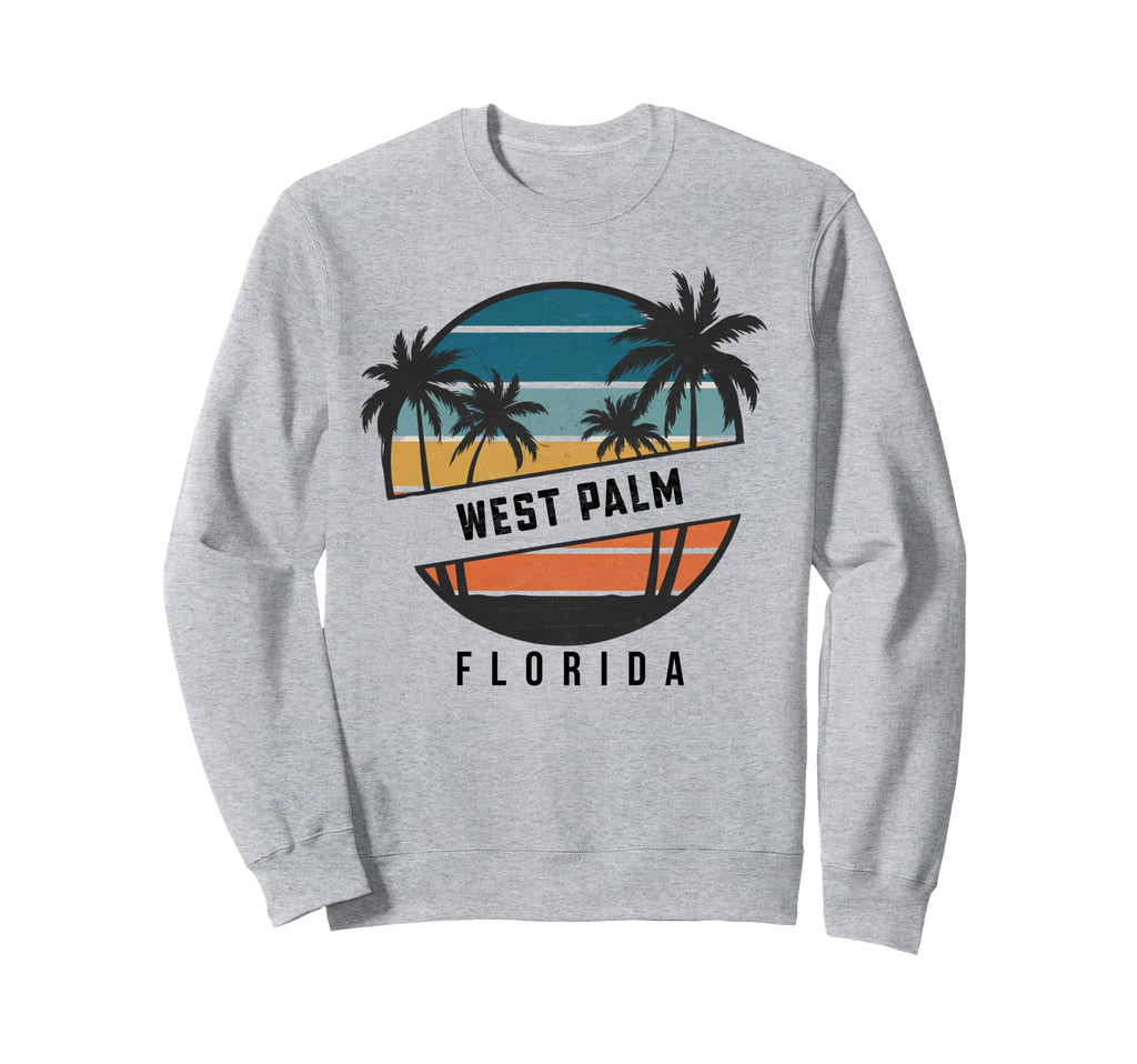 West Palm Beach Florida Surfboard Sweatshirt - Custom Art Print for Adults - T-Shirt, Sweatshirt, Hoodie