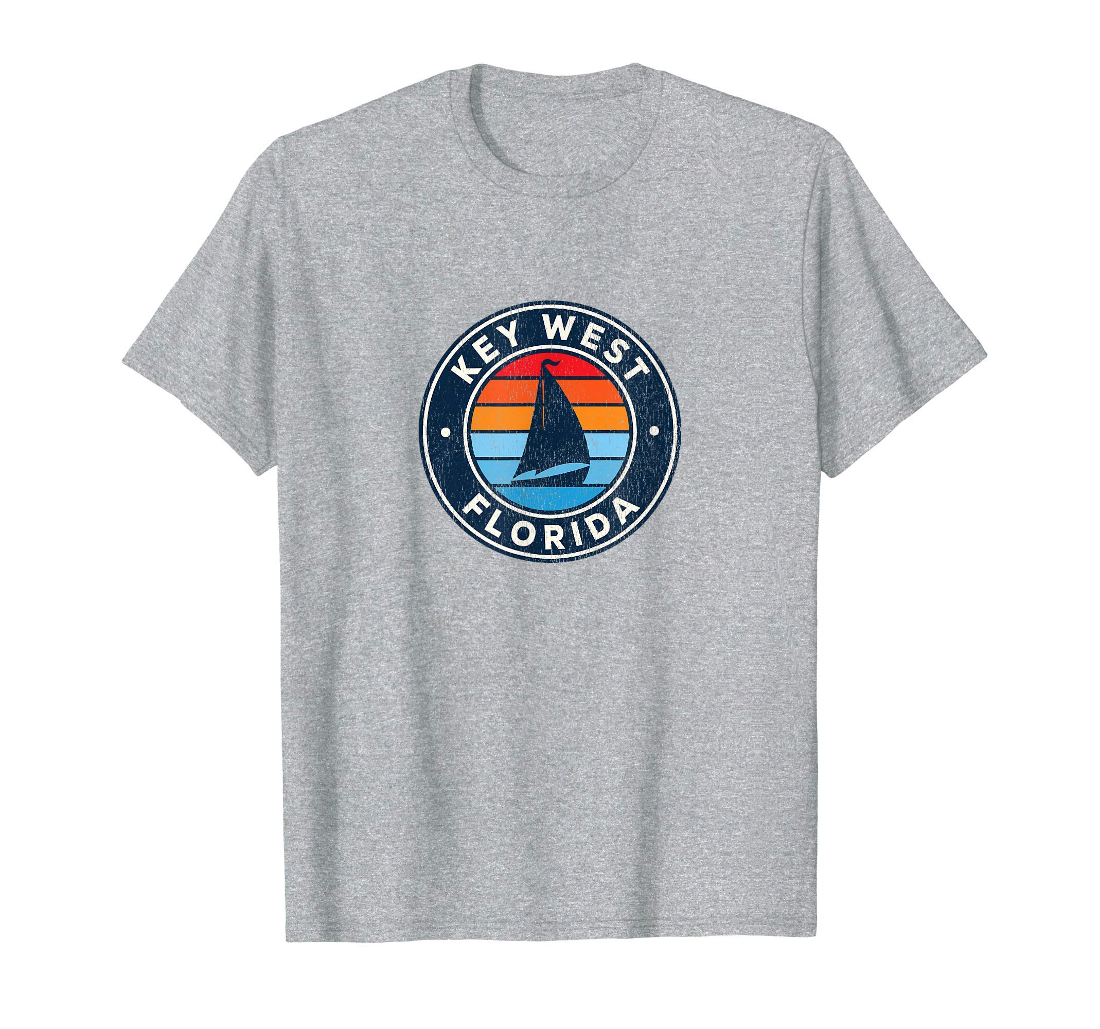 Key West Florida Fl Sailboat 70S T-Shirt - Casual Everyday Wear for Adults - T-Shirt, Sweatshirt, Hoodie