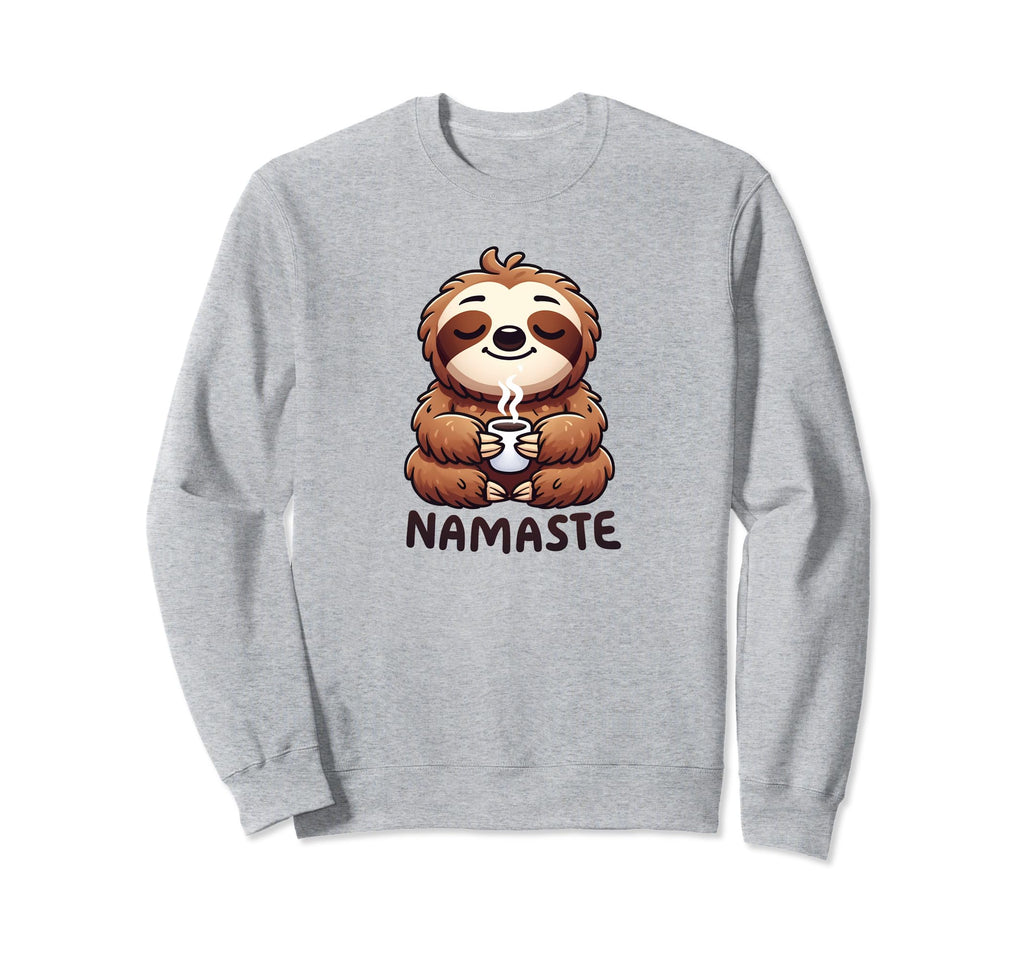 Namaste Sloth Meditation Pose Funny Sweatshirt - Graphic Print for Adults - T-Shirt, Sweatshirt, Hoodie