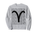 Aries Zodiac Sign Typography Sweatshirt - Graphic Print for Adults - T-Shirt, Sweatshirt, Hoodie