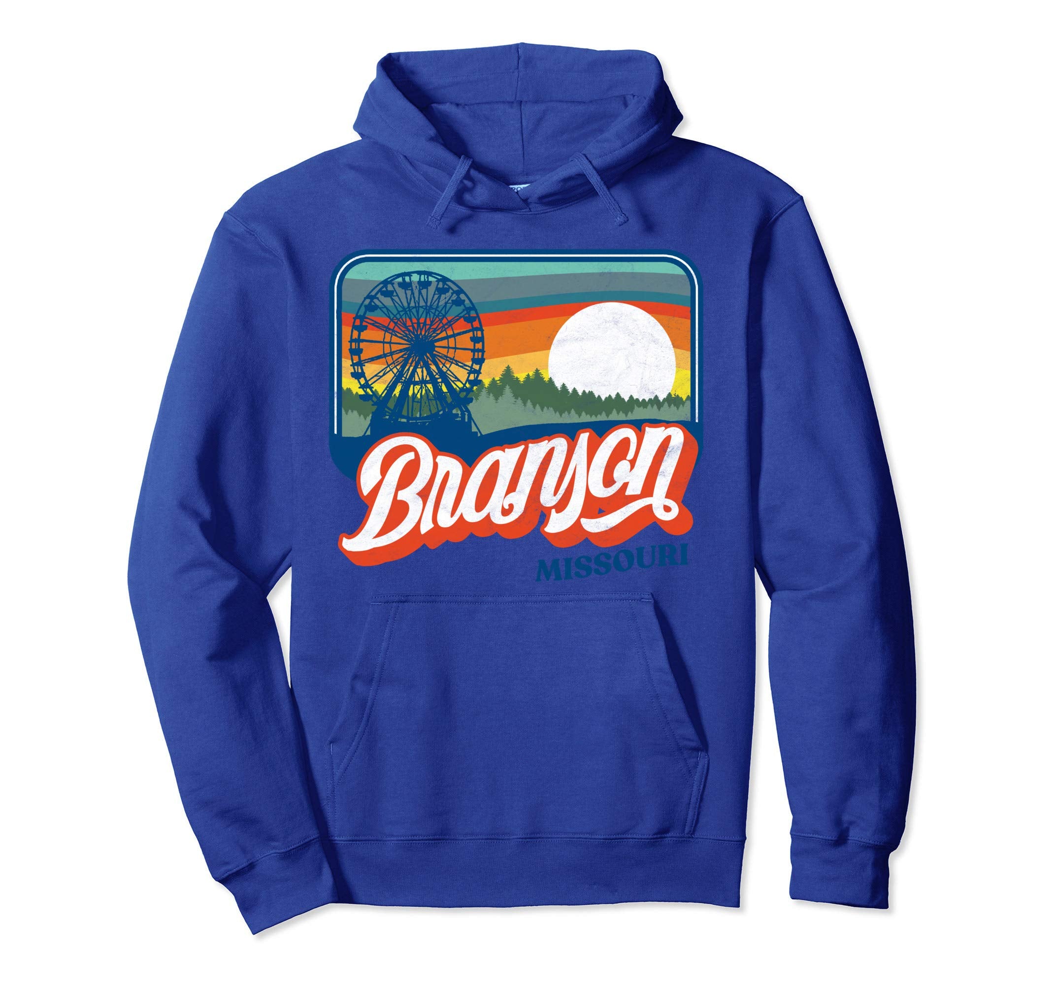 Branson Missouri 80S Distressed Hoodie - Unique Graphic for Adults - T-Shirt, Sweatshirt, Hoodie