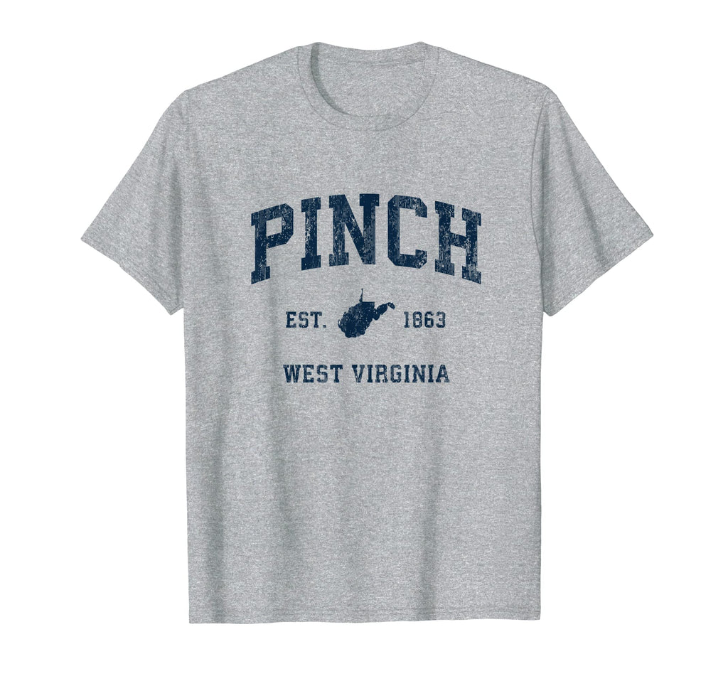 Pinch West Virginia Wv Athletic Navy T-Shirt - Casual Everyday Wear Unisex - T-Shirt, Sweatshirt, Hoodie