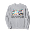 Tie Dye Roller Skating Teen Peace Love Sweatshirt - Novelty Apparel Unisex - T-Shirt, Sweatshirt, Hoodie