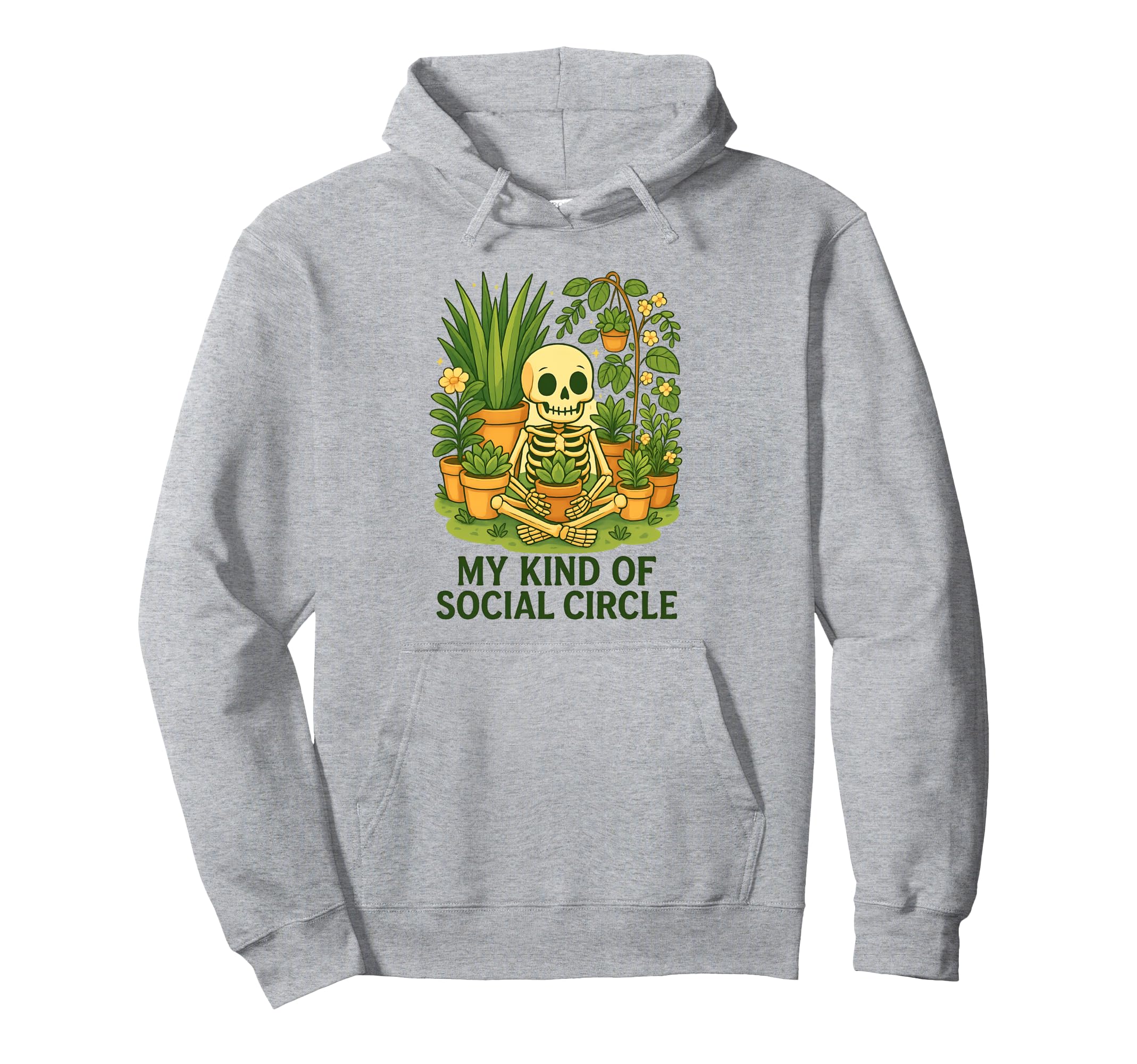 My Kind Social Circle Plant Skeleton Hoodie - Unique Graphic for Adults - T-Shirt, Sweatshirt, Hoodie