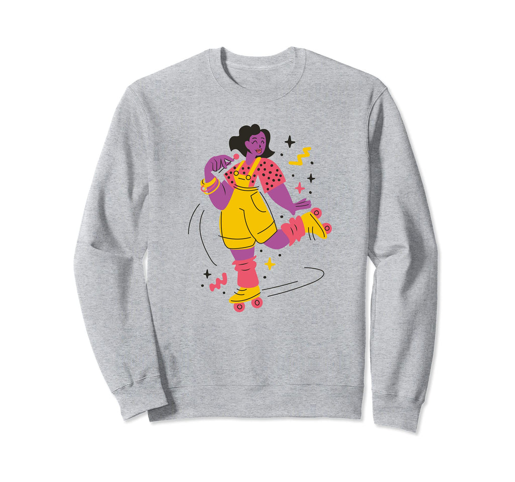 80S Rollerskating Rollerskate Sweatshirt - Streetwear Style Men Women - T-Shirt, Sweatshirt, Hoodie