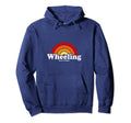 Wheeling West Virginia Wv 70S Rainbow Hoodie - Novelty Apparel Unisex - T-Shirt, Sweatshirt, Hoodie