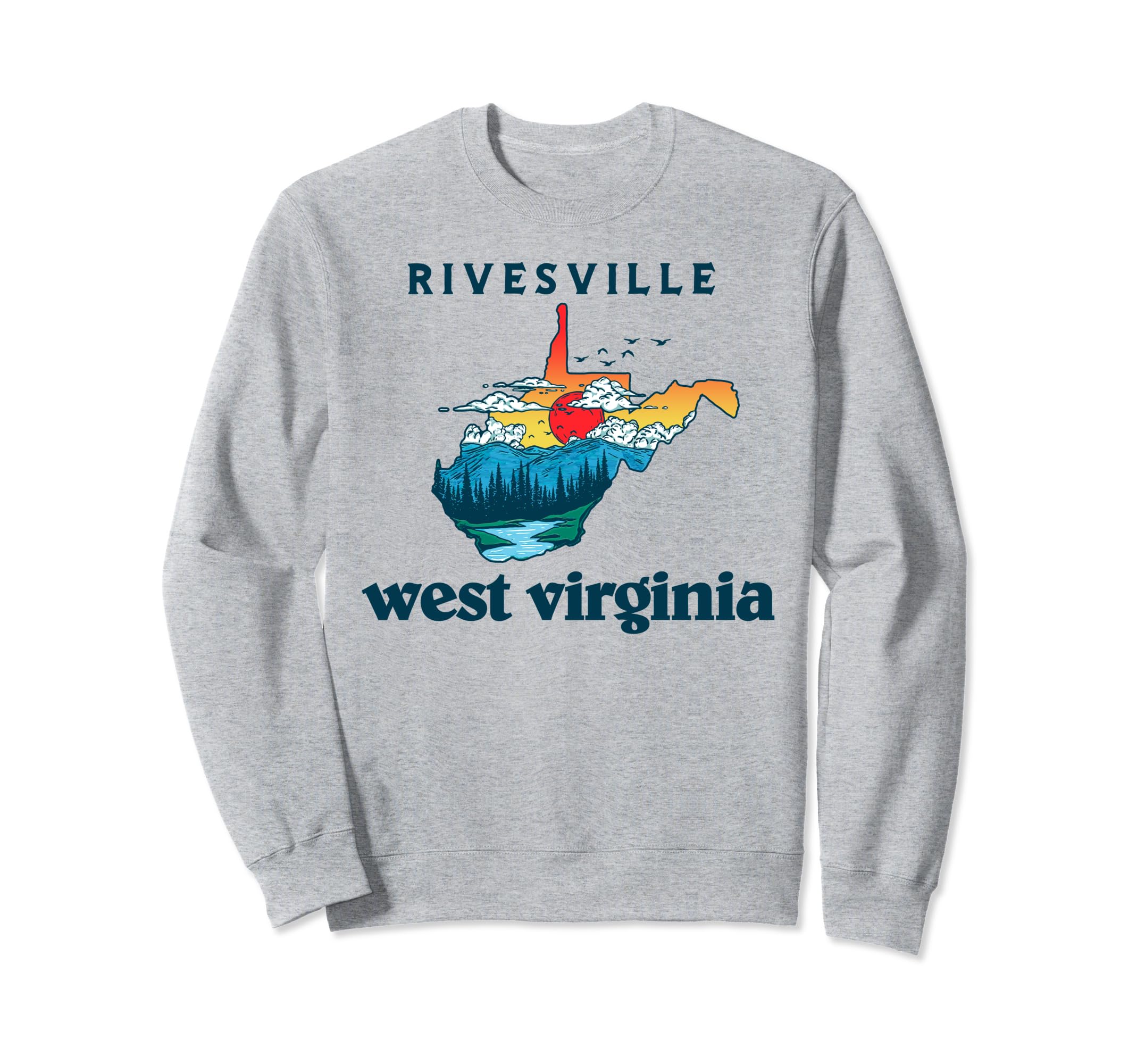 Rivesville West Virginia Outdoors Sweatshirt - Unique Graphic for Adults - T-Shirt, Sweatshirt, Hoodie