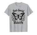 Antisocial Gothic Aesthetic Butterfly T-Shirt - Fun Novelty Design Unisex - T-Shirt, Sweatshirt, Hoodie
