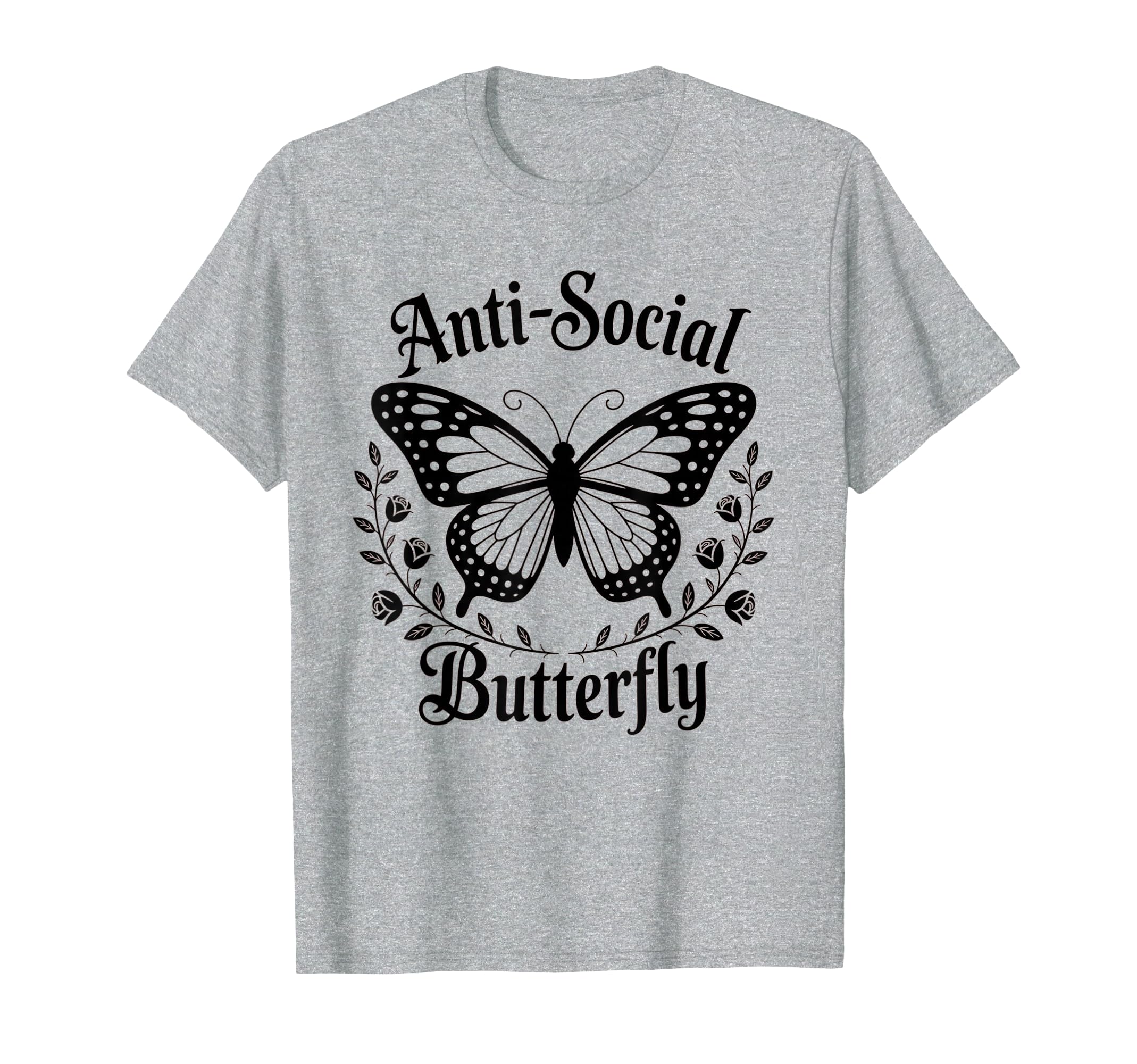 Antisocial Gothic Aesthetic Butterfly T-Shirt - Fun Novelty Design Unisex - T-Shirt, Sweatshirt, Hoodie