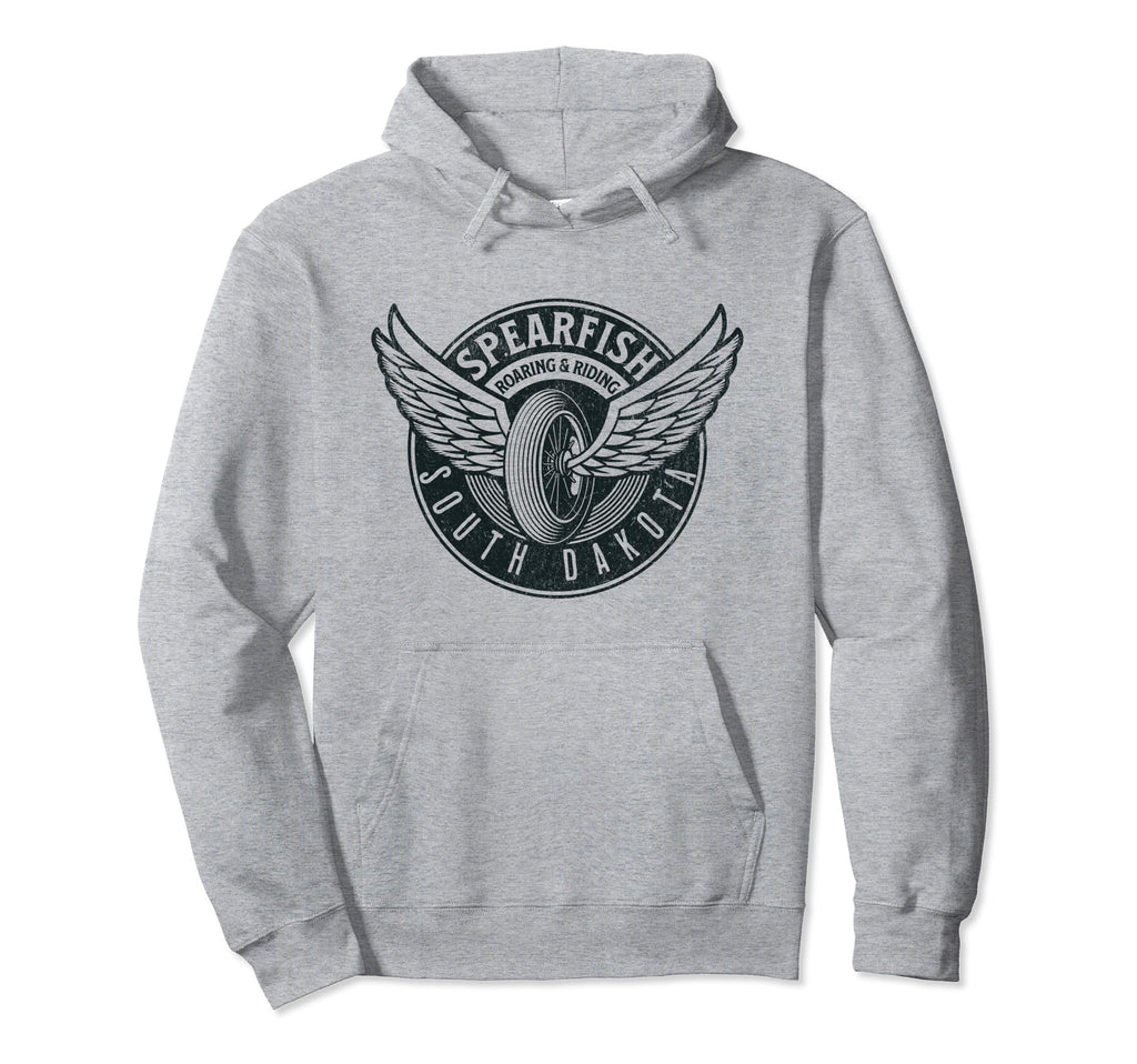Spearfish South Dakota Motorcycle Biker Hoodie - Fun Novelty Design Unisex - T-Shirt, Sweatshirt, Hoodie
