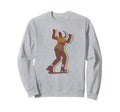 Womens 70S 80S Roller Skating Afro Sweatshirt - Fun Novelty Design Unisex - T-Shirt, Sweatshirt, Hoodie