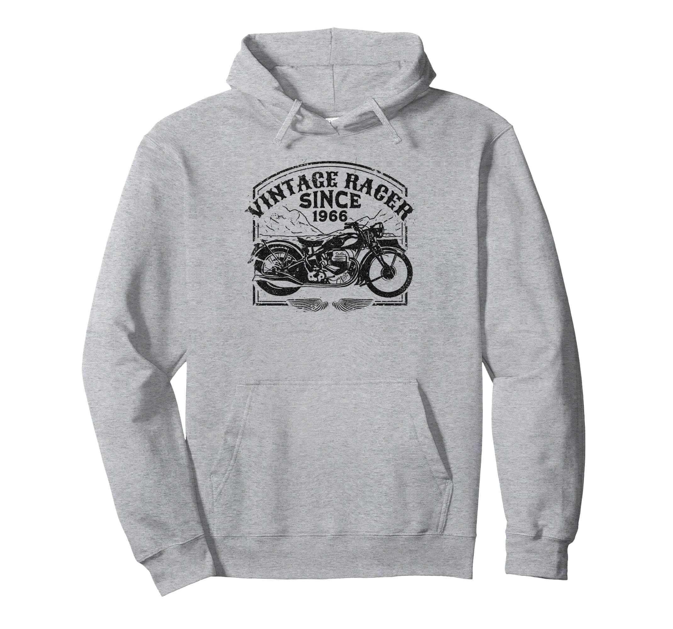 Racer Since 1966 Motorbike Motorcycle Hoodie - Aesthetic Graphic Unisex - T-Shirt, Sweatshirt, Hoodie