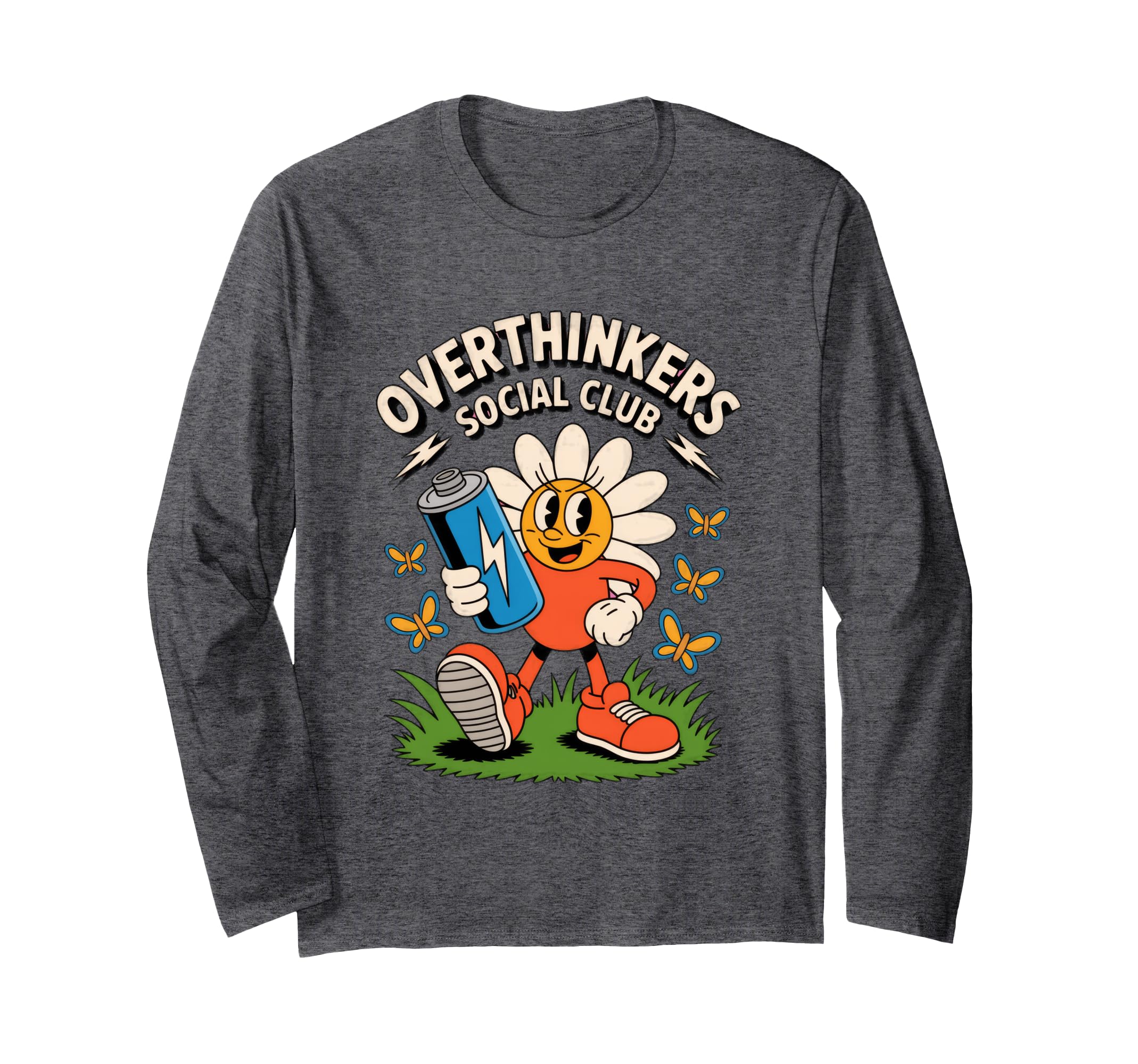 Overthinkers Social Club Fun T-Shirt - Custom Art Print Unisex - T-Shirt, Sweatshirt, Hoodie