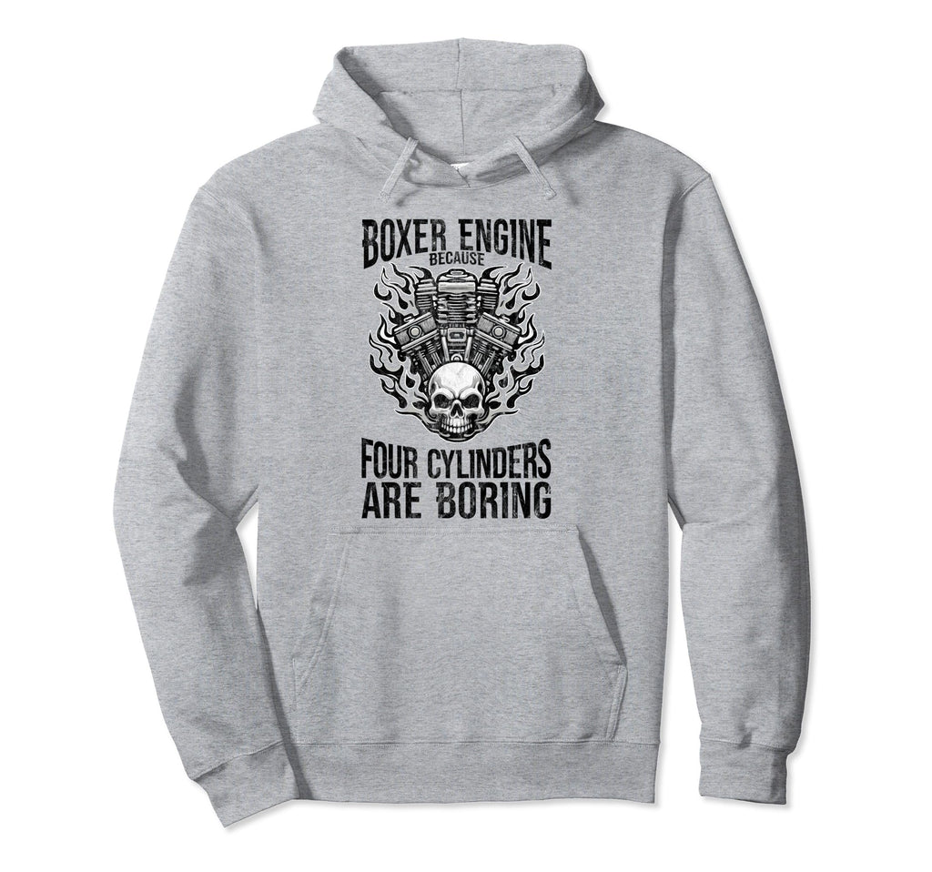 Boxer Engine Motorcyclist Two Hoodie - Casual Everyday Wear Unisex - T-Shirt, Sweatshirt, Hoodie