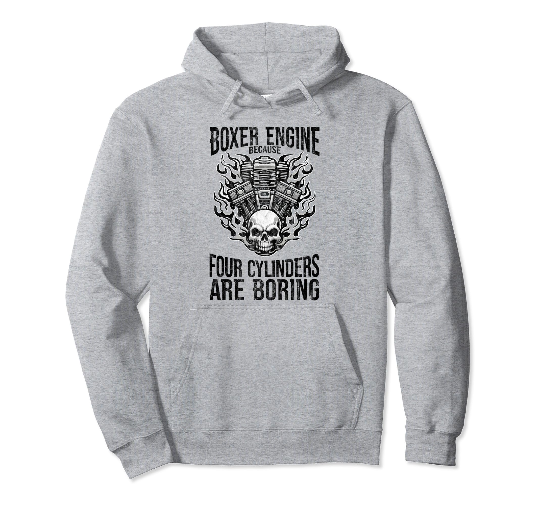 Boxer Engine Motorcyclist Two Hoodie - Casual Everyday Wear Unisex - T-Shirt, Sweatshirt, Hoodie