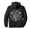 Hell And Steel Biker Skull Hoodie - Fun Novelty Design for Adults - T-Shirt, Sweatshirt, Hoodie