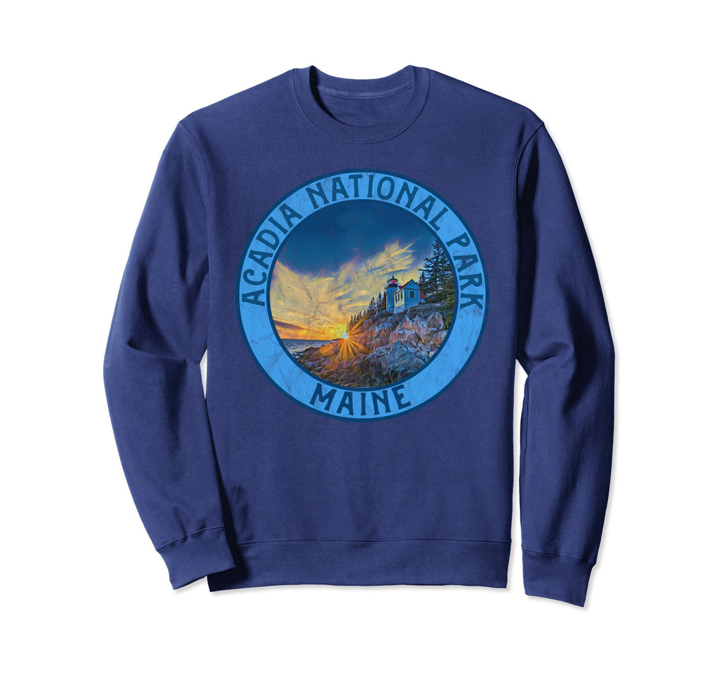 Acadia National Park Distressed Sweatshirt - Fun Novelty Design for Adults - T-Shirt, Sweatshirt, Hoodie