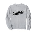 Buffalo New York Script 1970S White Sweatshirt - Novelty Apparel Men Women - T-Shirt, Sweatshirt, Hoodie