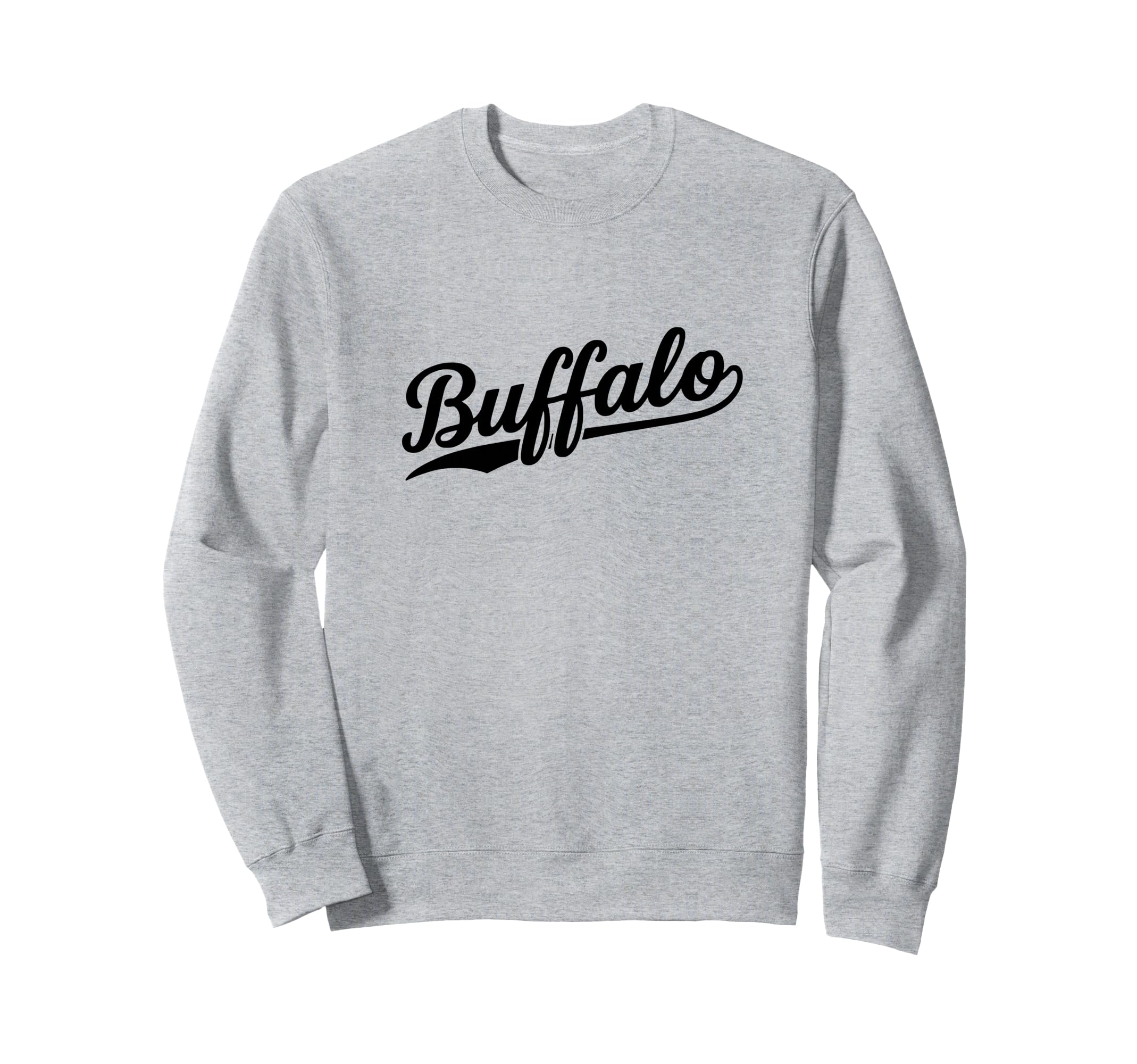 Buffalo New York Script 1970S White Sweatshirt - Novelty Apparel Men Women - T-Shirt, Sweatshirt, Hoodie