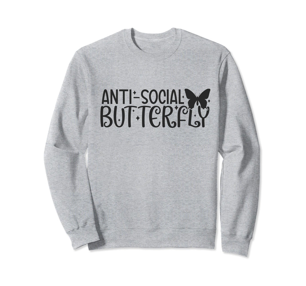 Anti Butterfly Social Shy Introverted Sweatshirt - Graphic Print Unisex - T-Shirt, Sweatshirt, Hoodie