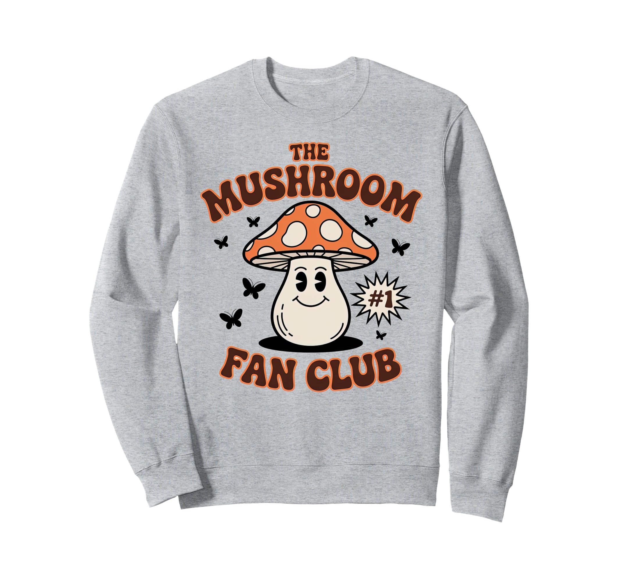 Mushroom Fan Club 70S Vibes Sweatshirt - Aesthetic Graphic Men Women - T-Shirt, Sweatshirt, Hoodie