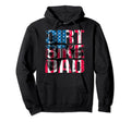 Dirt Bike Dad American Flag Hoodie - Fun Novelty Design Men Women - T-Shirt, Sweatshirt, Hoodie