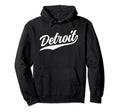 Detroit Michigan 1970S Swoosh Dark Hoodie - Streetwear Style Men Women - T-Shirt, Sweatshirt, Hoodie