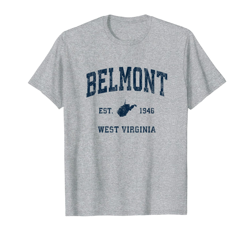 Belmont West Virginia Wv Athletic T-Shirt - Fun Novelty Design for Adults - T-Shirt, Sweatshirt, Hoodie