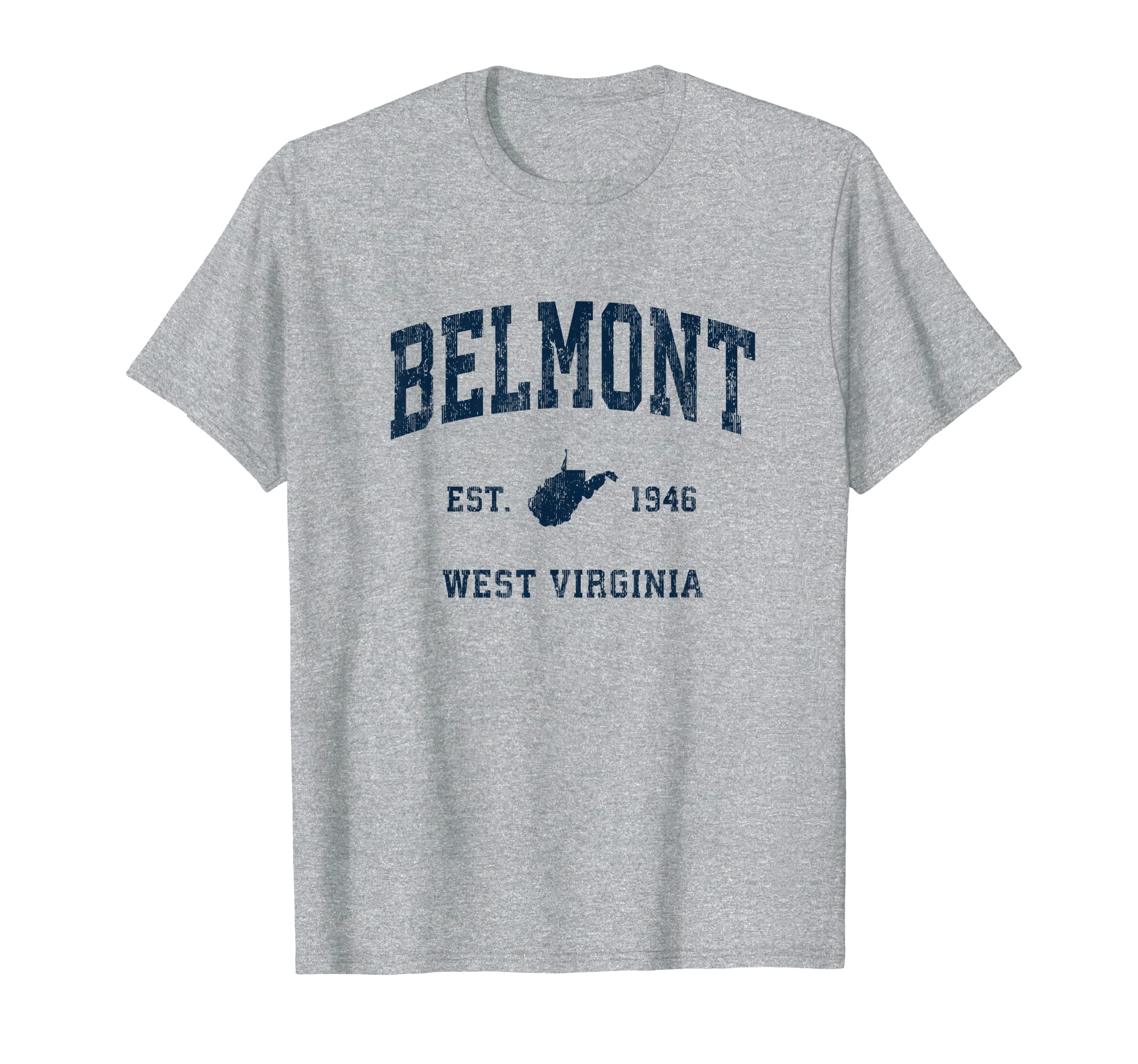 Belmont West Virginia Wv Athletic T-Shirt - Fun Novelty Design for Adults - T-Shirt, Sweatshirt, Hoodie