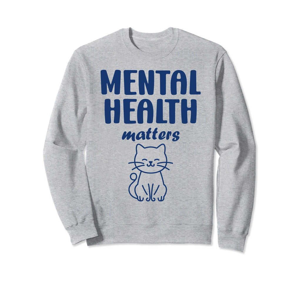 Animal Brain Illness Cat Mental Sweatshirt - Minimalist Print Men Women - T-Shirt, Sweatshirt, Hoodie