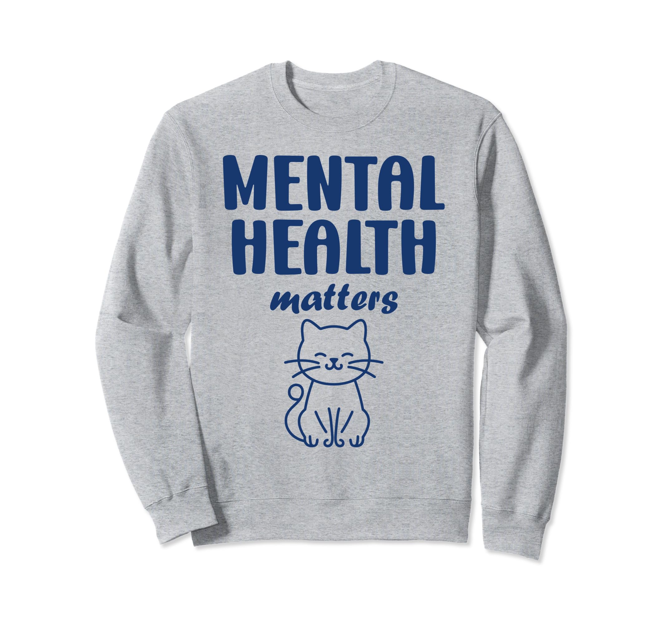 Animal Brain Illness Cat Mental Sweatshirt - Minimalist Print Men Women - T-Shirt, Sweatshirt, Hoodie