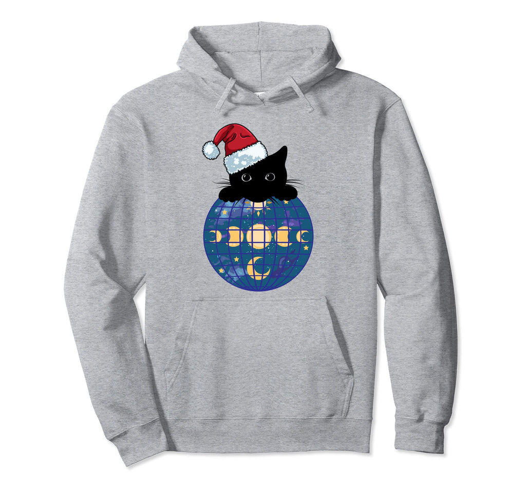 Aesthetic Disco Ball Celestial Black Cat Hoodie - Trendy Graphic Men Women - T-Shirt, Sweatshirt, Hoodie