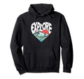 Explore Outdoor Nature Lover Heart Hoodie - Aesthetic Graphic Unisex - T-Shirt, Sweatshirt, Hoodie
