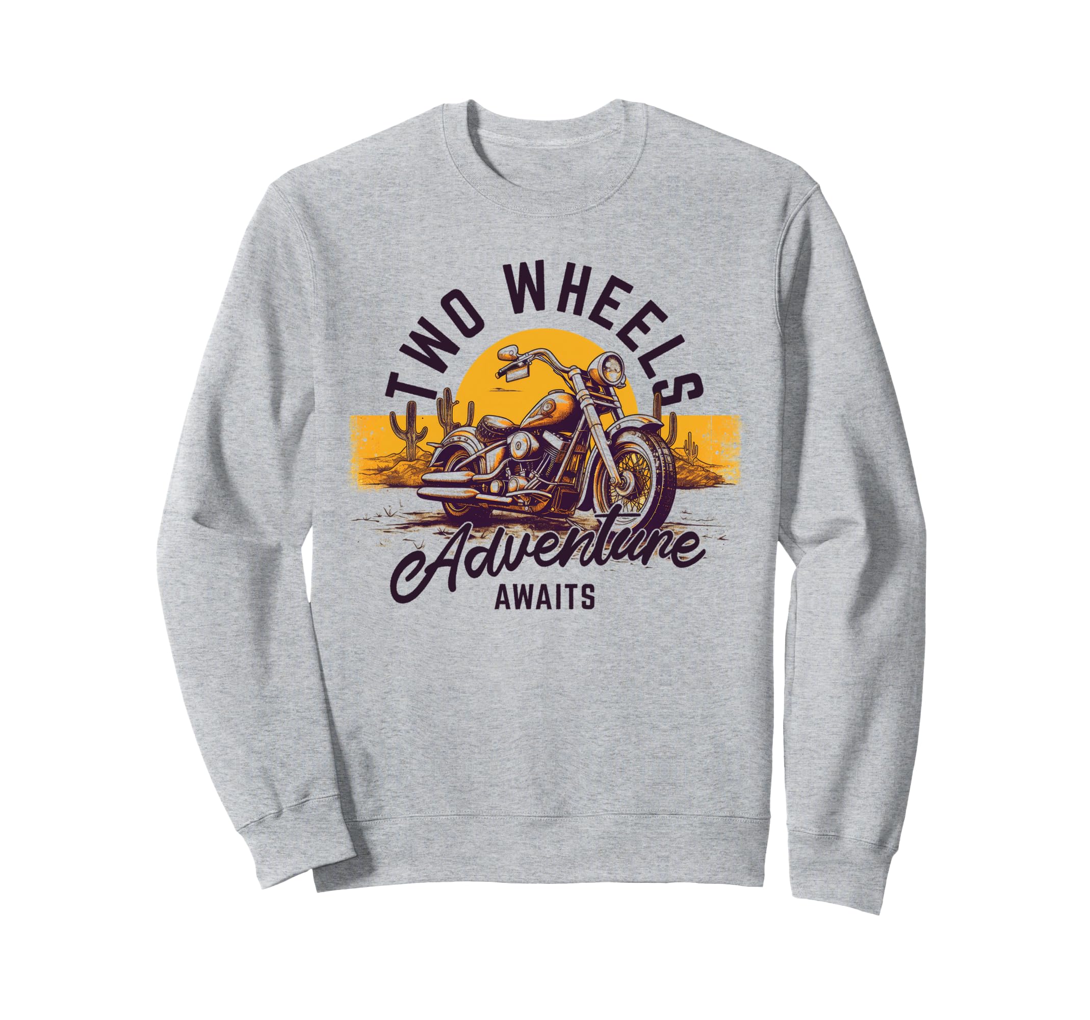 Two Wheels Adventure Awaits Sweatshirt - Aesthetic Graphic Unisex - T-Shirt, Sweatshirt, Hoodie