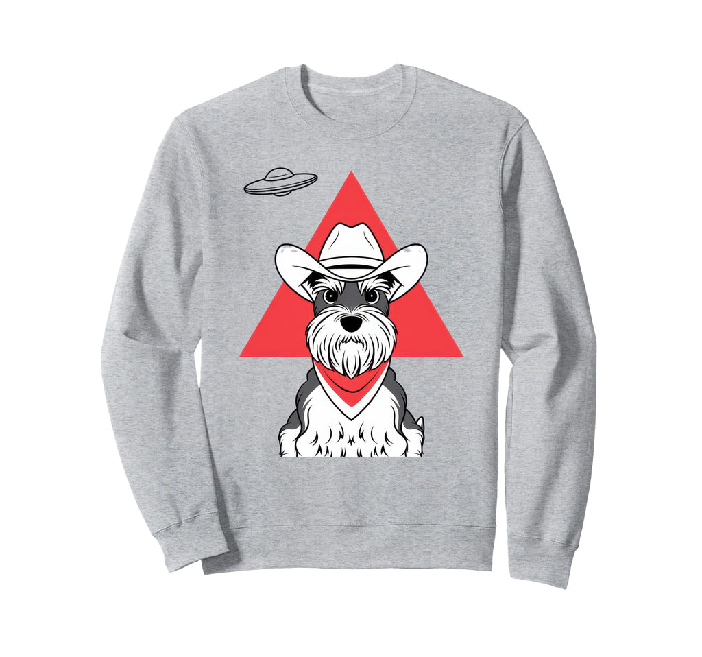 Schnauzer Schnauzer Ufo Western Sweatshirt - Streetwear Style Men Women - T-Shirt, Sweatshirt, Hoodie