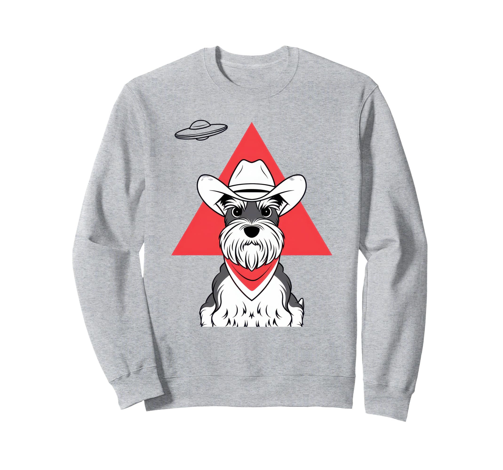 Schnauzer Schnauzer Ufo Western Sweatshirt - Streetwear Style Men Women - T-Shirt, Sweatshirt, Hoodie