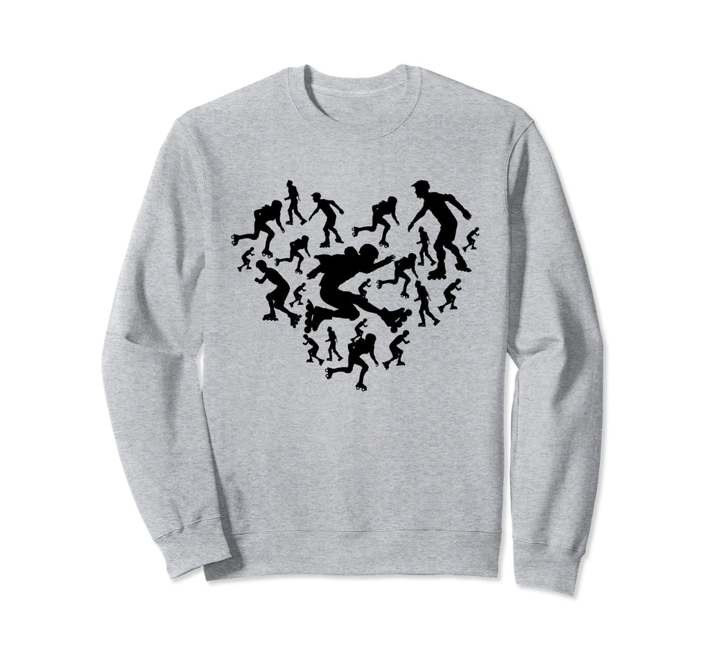 Roller Skating Silhouettes Heart Sweatshirt - Streetwear Style Unisex - T-Shirt, Sweatshirt, Hoodie