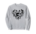Roller Skating Silhouettes Heart Sweatshirt - Streetwear Style Unisex - T-Shirt, Sweatshirt, Hoodie