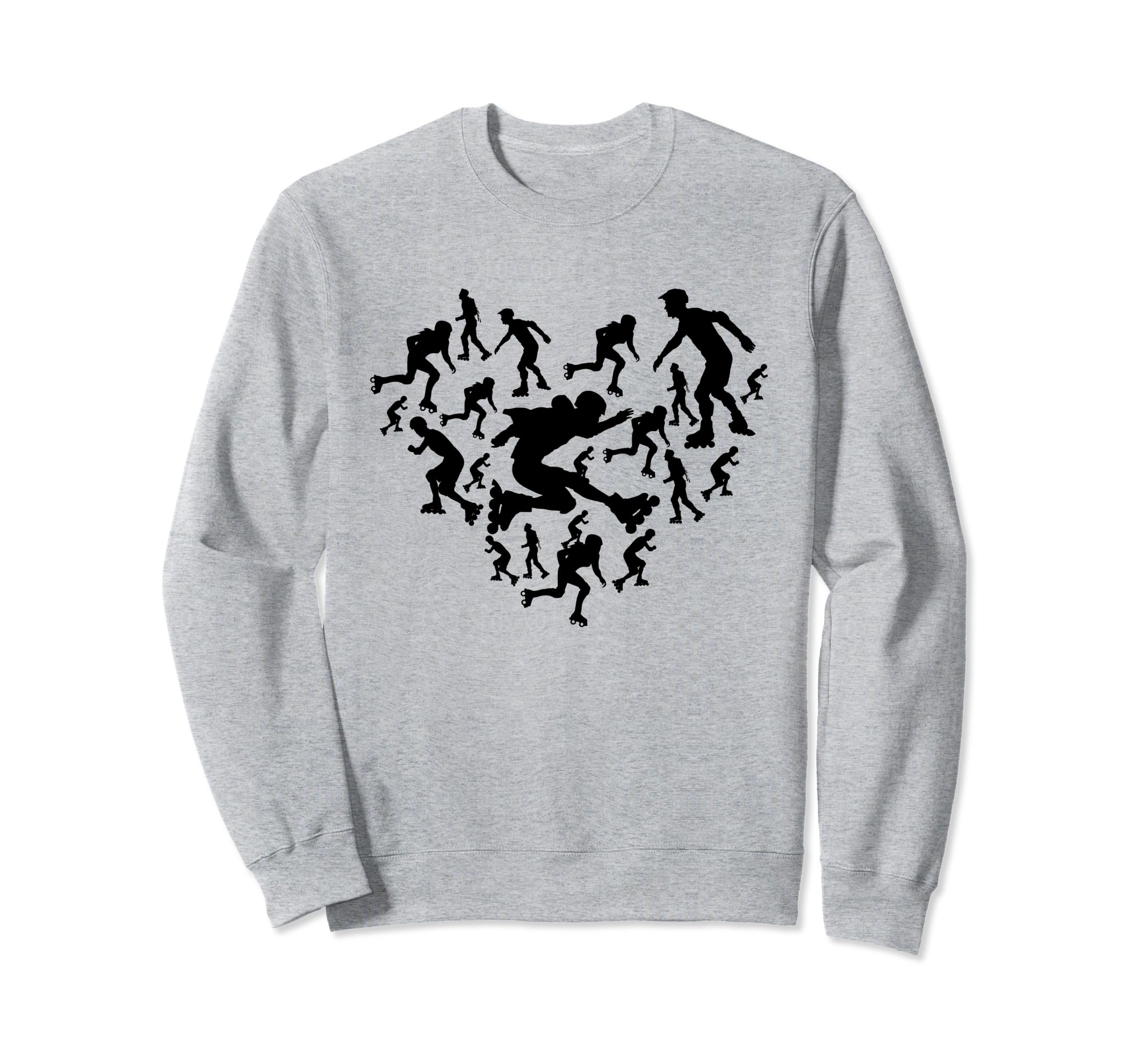 Roller Skating Silhouettes Heart Sweatshirt - Streetwear Style Unisex - T-Shirt, Sweatshirt, Hoodie
