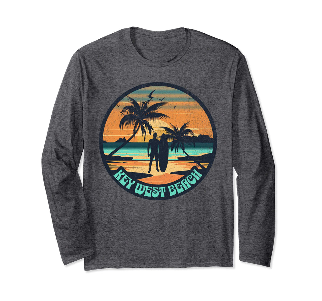 Key West Beach Florida Surfing Surf Ocean Hoodie - Graphic Print for Adults - T-Shirt, Sweatshirt, Hoodie
