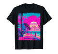 Sunset Over Miami Beach Vaporwave T-Shirt - Casual Everyday Wear Men Women - T-Shirt, Sweatshirt, Hoodie