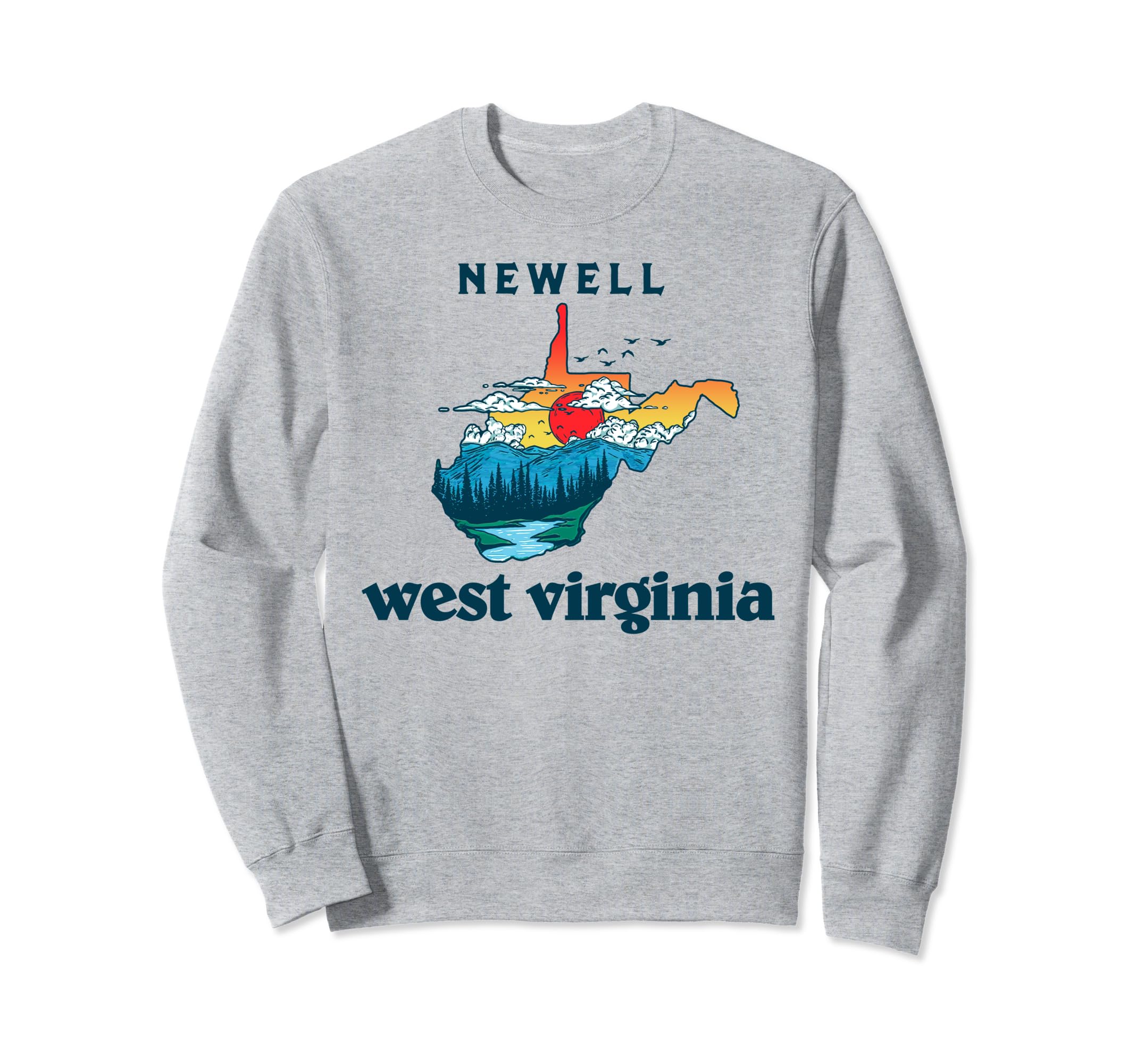 Newell West Virginia Outdoors Mountain Sweatshirt - Novelty Apparel Unisex - T-Shirt, Sweatshirt, Hoodie